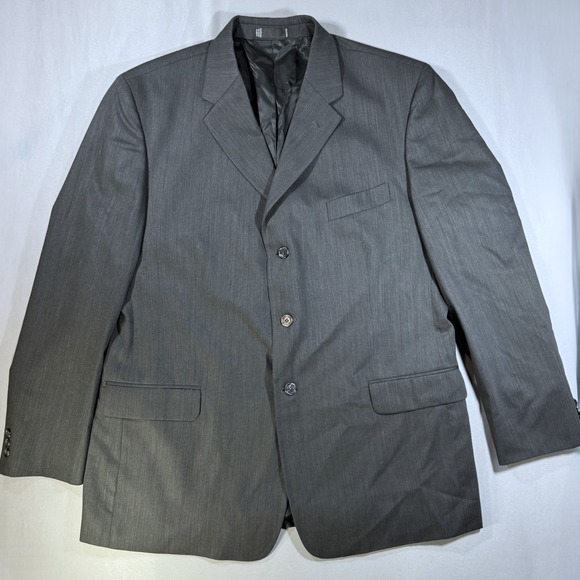 Emanuel Ungaro Other - Emanuel Ungaro Mens 46R Sport Coat Blazer 100% Wool Charcoal Gray 3-Button Suit